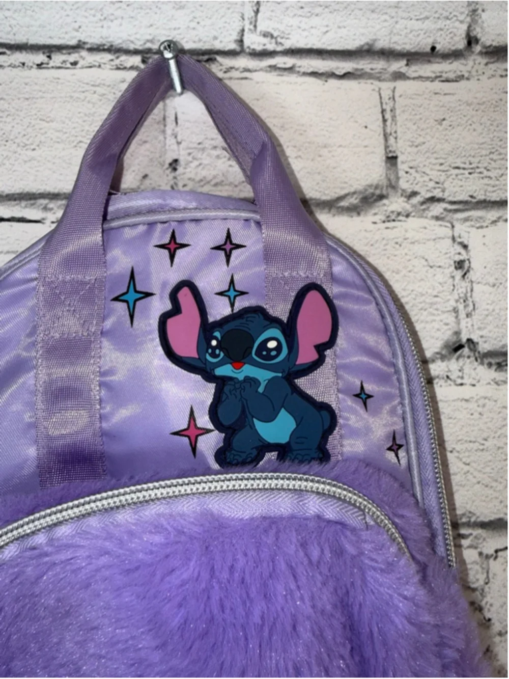 Girls Disney Stitch Purple Mini Backpack One Size Lilo and Stitch 10x8x3